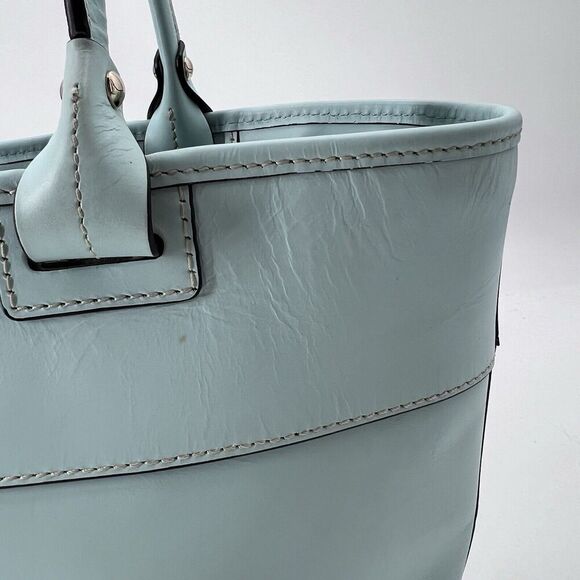Dooney & Bourke Mint Green Vachetta Leather Beacon Zip Tote Handbag Purse - Picture 9 of 16